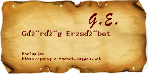 Görög Erzsébet névjegykártya