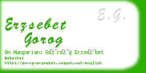 erzsebet gorog business card